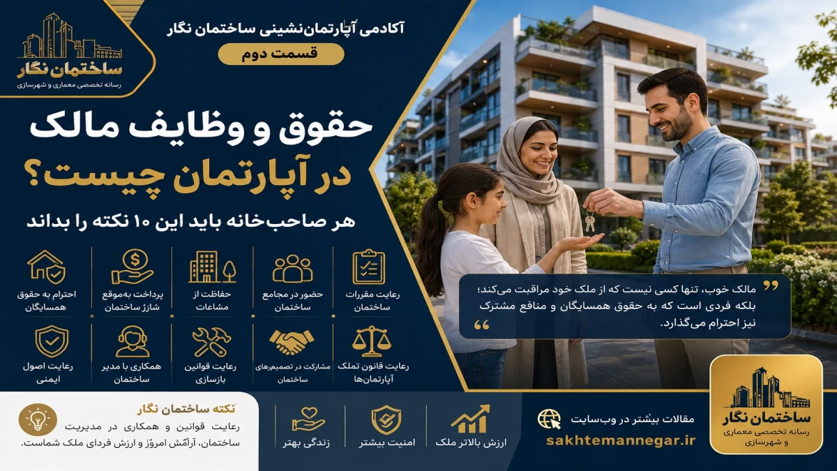 مجموعه آموزشی آکادمی آپارتمان‌نشینی ساختمان نگار - قسمت دوم