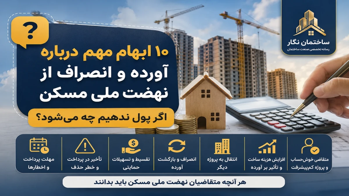 راهنمای جامع متقاضیان طرح نهضت ملی مسکن؛ -قسمت چهارم-از مهلت پرداخت تا خطر حذف؛ هر آنچه متقاضیان طرح نهضت ملی مسکن باید بدانند