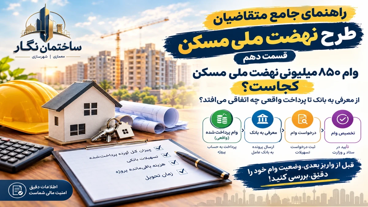 وام ۸۵۰ میلیونی مسکن ملی کجاست؟ از معرفی به بانک تا پرداخت واقعی چه اتفاقی می‌افتد؟