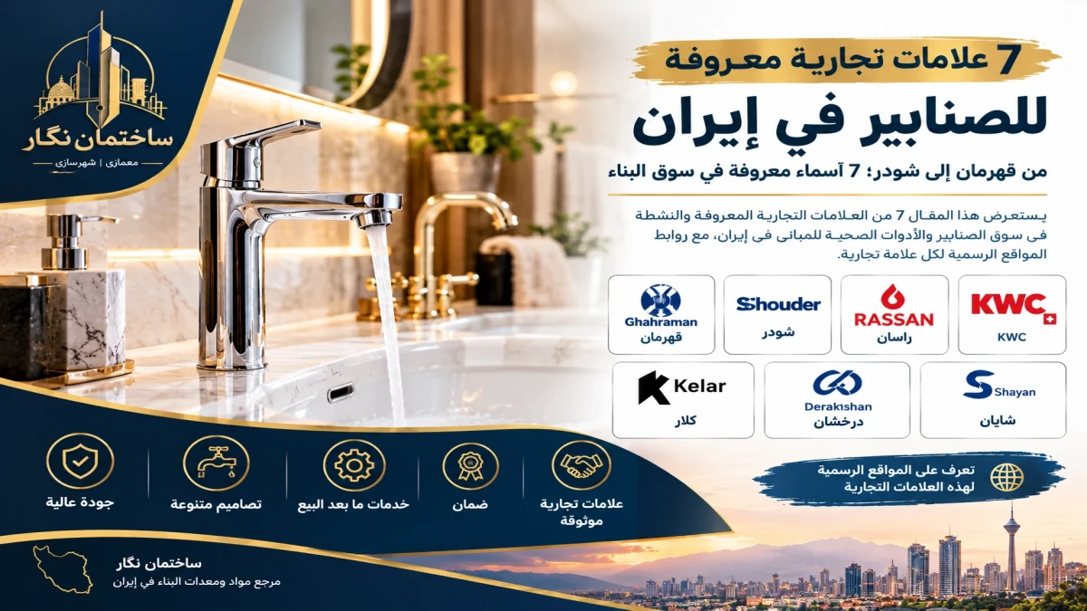 7 علامات تجارية معروفة ونشطة في سوق الأدوات الصحية والصنابير في إيران