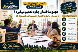 آکادمی آپارتمان‌نشینی ساختمان نگار.قسمت هجدهم مجمع ساختمان چگونه تصمیم می‌گیرد؟ از حق رأی مالک تا اعتبار تصمیمات همسایه‌ها